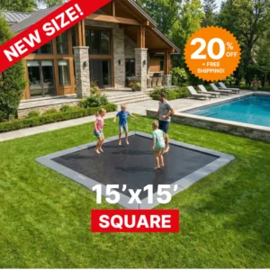 15x15' Rectangle In-Ground Trampoline